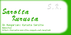 sarolta kurusta business card